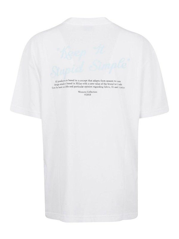 The Best Shops OFF-WHITE: t-shirts - Kiss Quote Reg Tee White - Black