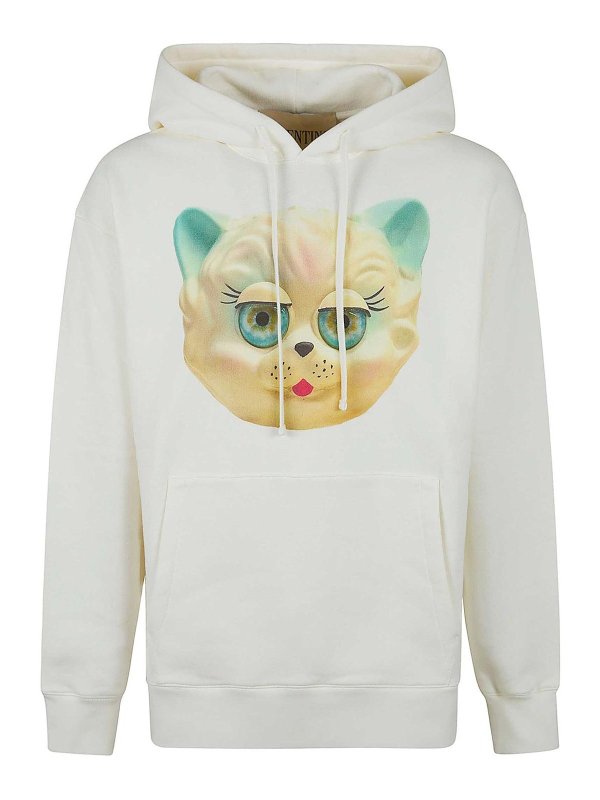 VALENTINO GARAVANI: Sudaderas y suéteres - Sudadera - Crema