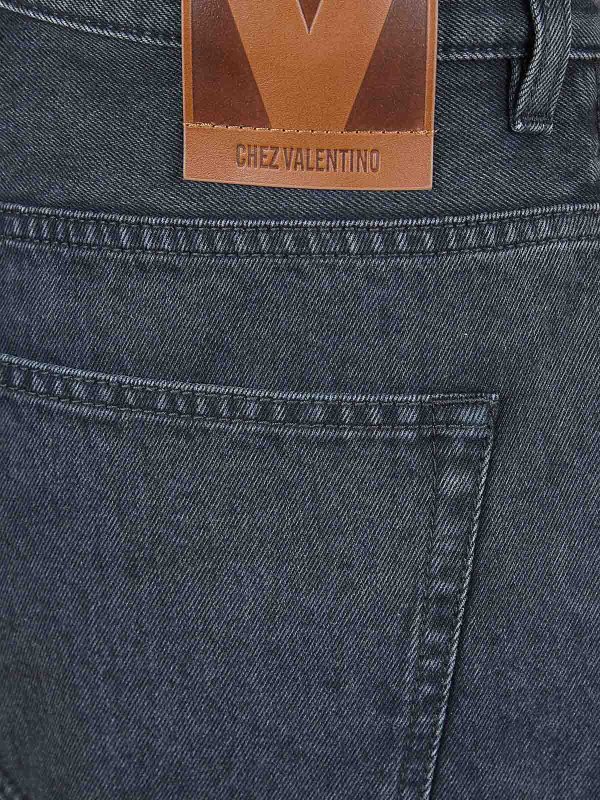 The Best Shops VALENTINO GARAVANI: Jeans à jambe droite - Jean Droit - Noir