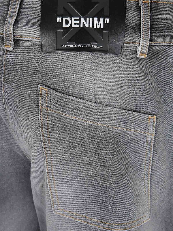 OFF-WHITE: Jeans Rectos online - Vaqueros Rectos - Negro