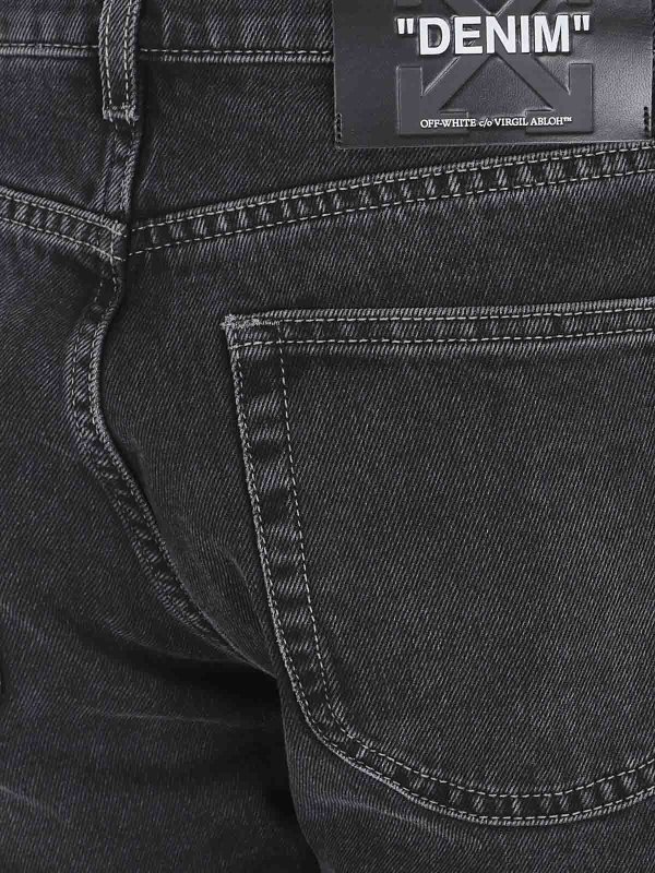 OFF-WHITE: Jeans Rectos online - Vaqueros Rectos - Negro