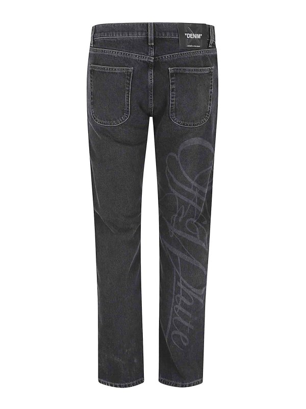 The Best Shops OFF-WHITE: Jeans Rectos - Vaqueros Rectos - Negro