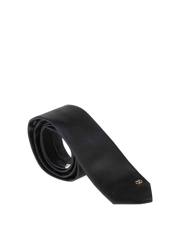 VALENTINO GARAVANI: Corbatas y pajaritas - Corbata - Negro