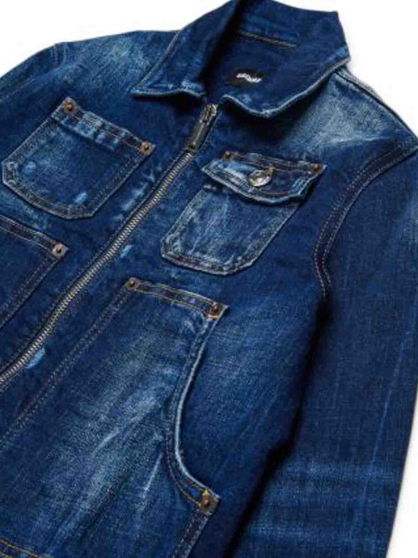 The Best Shops DSQUARED2: casual jackets - Denim jacket with zip