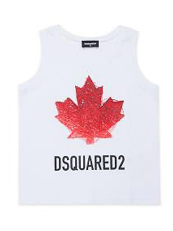 DSQUARED2: Tops & Débardeurs - Top - Blanc