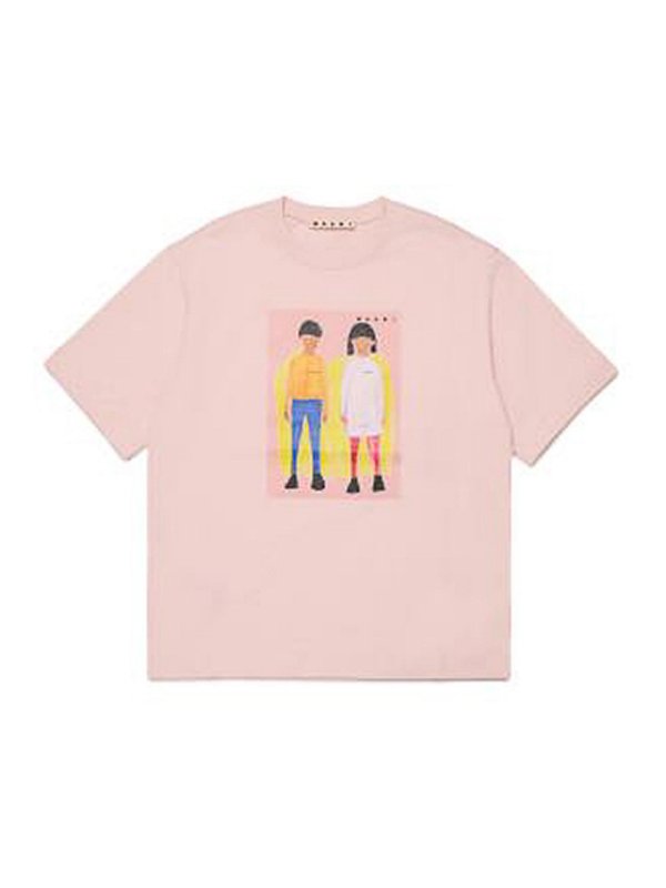 Marni: Tシャツ - Tシャツ - ヌードカラー
