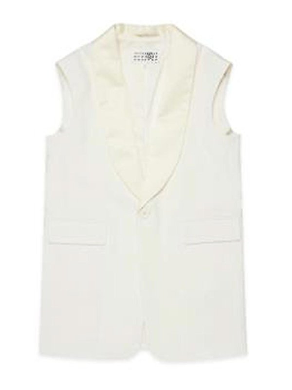 MM6 MAISON MARGIELA: ベスト＆チョッキ - ウェストコート/ジレ - クリーム