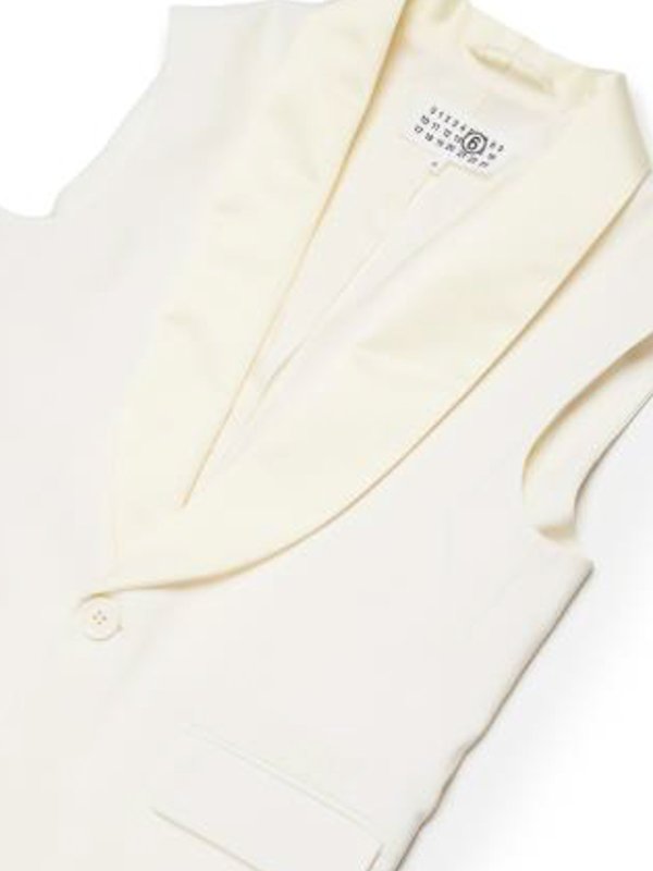The Best Shops MM6 MAISON MARGIELA: ベスト＆チョッキ - ウェストコート/ジレ - クリーム