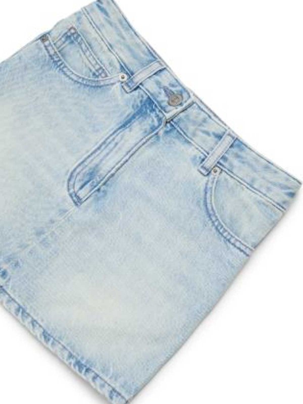 The Best Shops MM6 MAISON MARGIELA: ニーレングススカート＆ミディ丈 - 膝丈/ミディスカート - ブルー