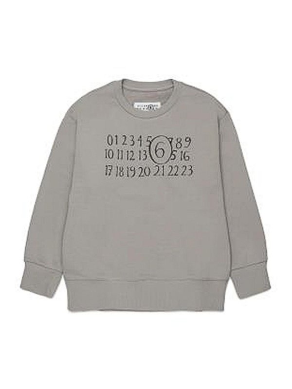 MM6 MAISON MARGIELA: スウェット＆セーター - スウェットシャツ/セーター - グレー