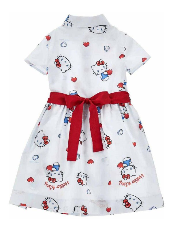 MONNALISA: ニーレングスドレス online - 膝丈ドレス - 白