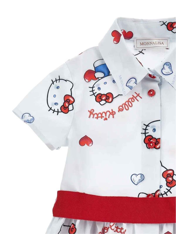 The Best Shops MONNALISA: ニーレングスドレス - 膝丈ドレス - 白