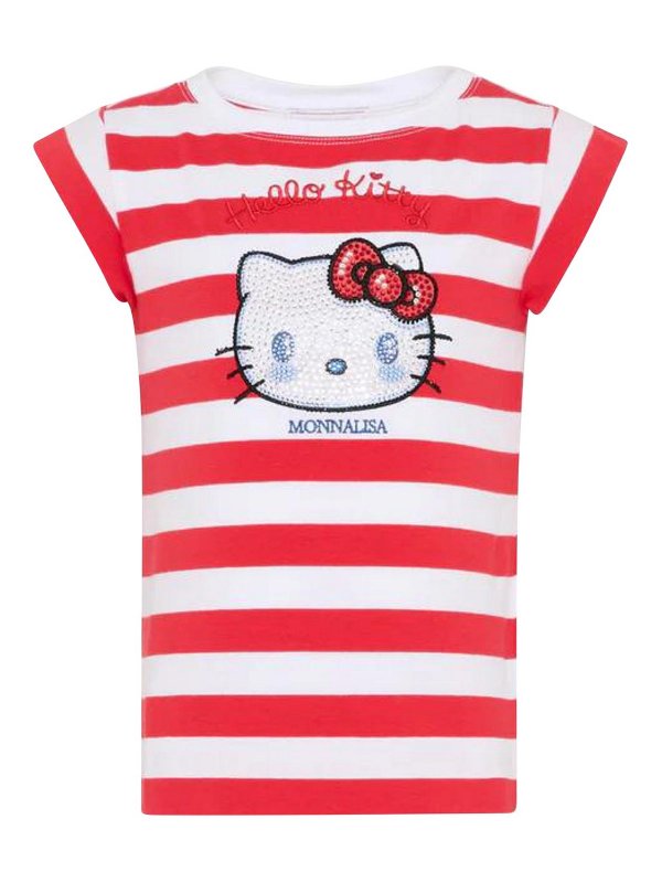 MONNALISA: t-shirt - T-Shirt Con Strass