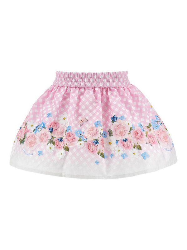 MONNALISA: ニーレングススカート＆ミディ丈 - 膝丈/ミディスカート - ヌードカラー