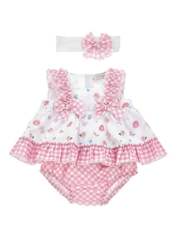 MONNALISA: ニーレングスドレス - 膝丈ドレス - ヌードカラー