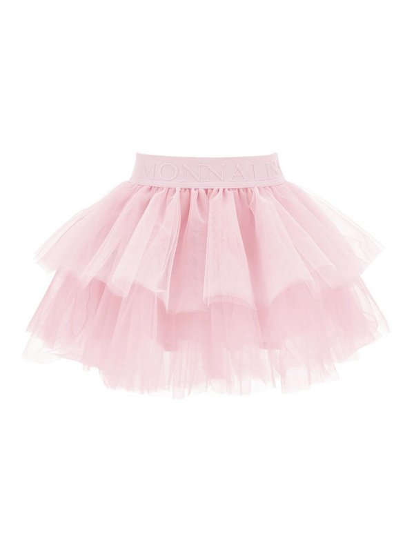 MONNALISA: ニーレングススカート＆ミディ丈 - 膝丈/ミディスカート - ヌードカラー