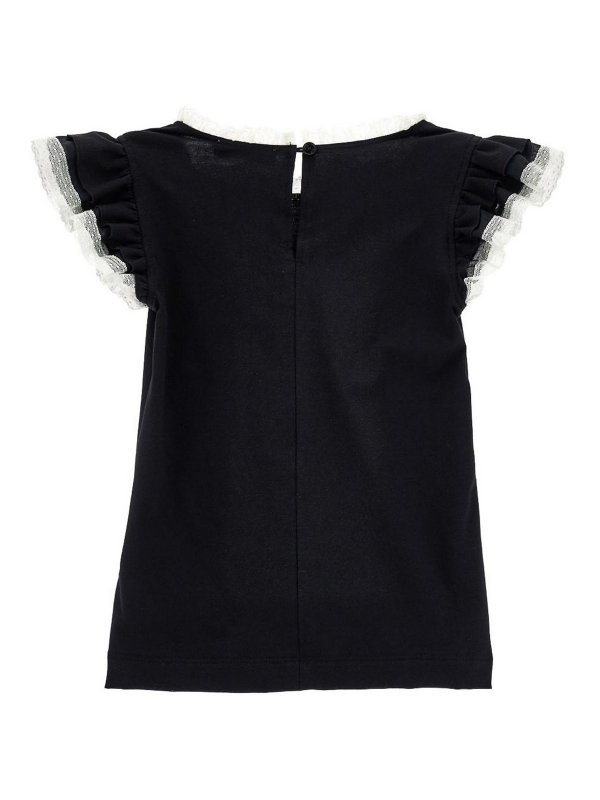 Philosophy di Lorenzo Serafini: t-shirts online - T- Shirt Con Rifinitura In Pizzo