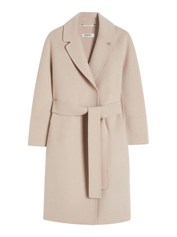 S MAX MARA: ニーレングスコート - 膝丈コート - ヌードカラー