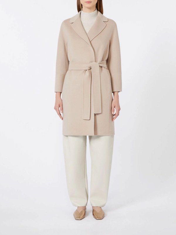 The Best Shops S MAX MARA: ニーレングスコート - 膝丈コート - ヌードカラー