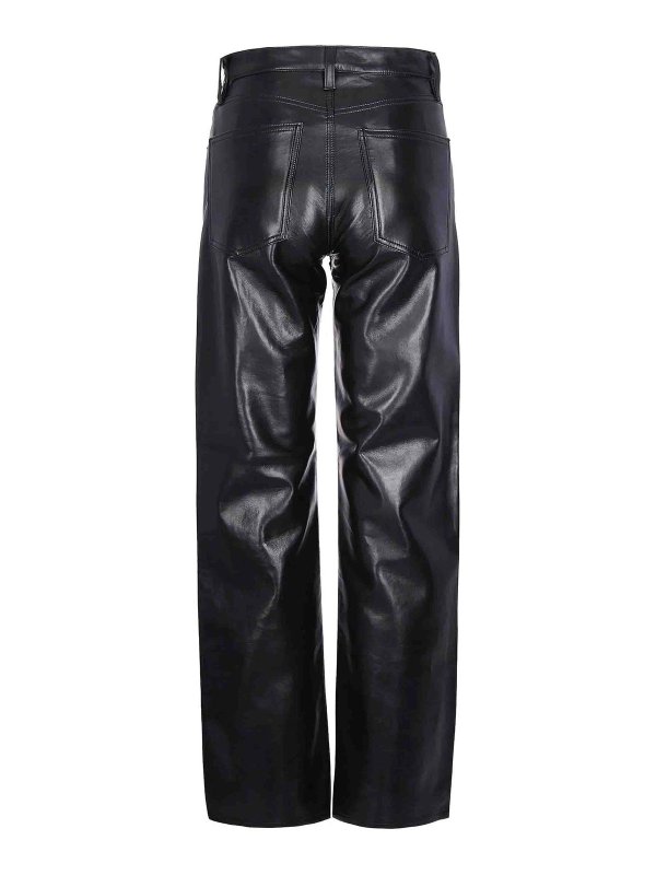 AGOLDE: casual trousers online - Leather Effect Trousers