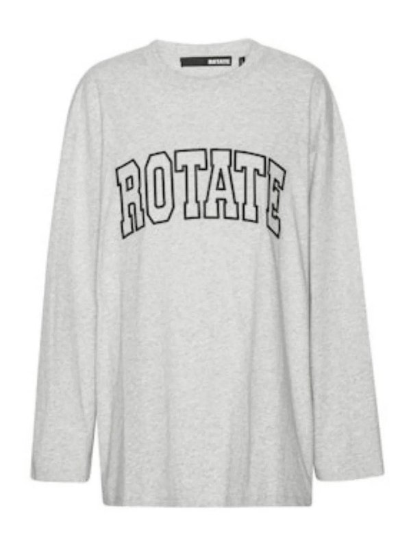 ROTATE Birger Christensen: crew necks - Gray Long Sleeve Shirt
