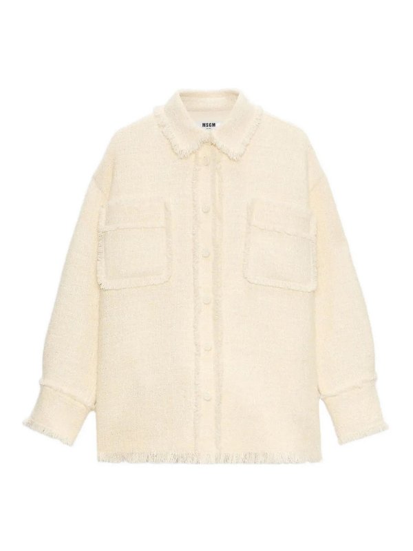 m.s.g.m.: shirts - Msgm Ivory Shirt Jacket