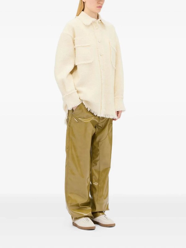 m.s.g.m.: shirts online - Msgm Ivory Shirt Jacket
