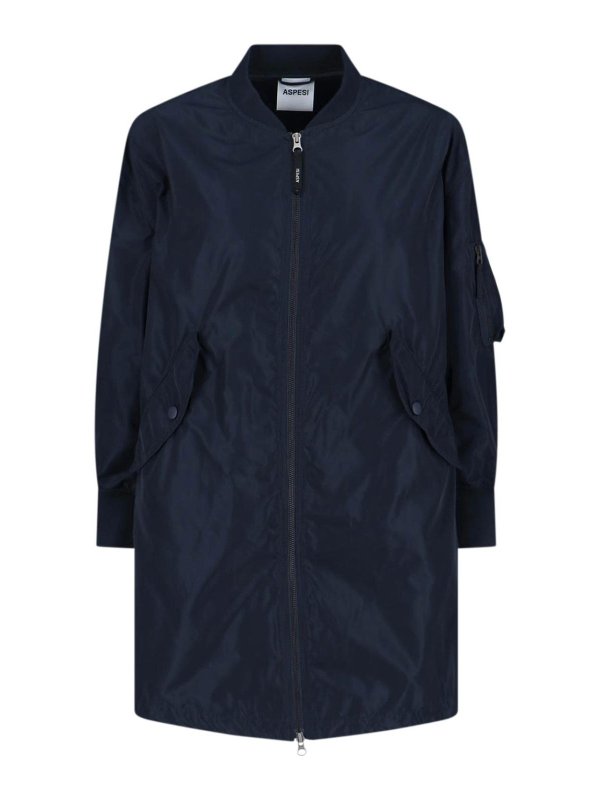 ASPESI: Abrigos semilargos - Abrigo Midi - Azul