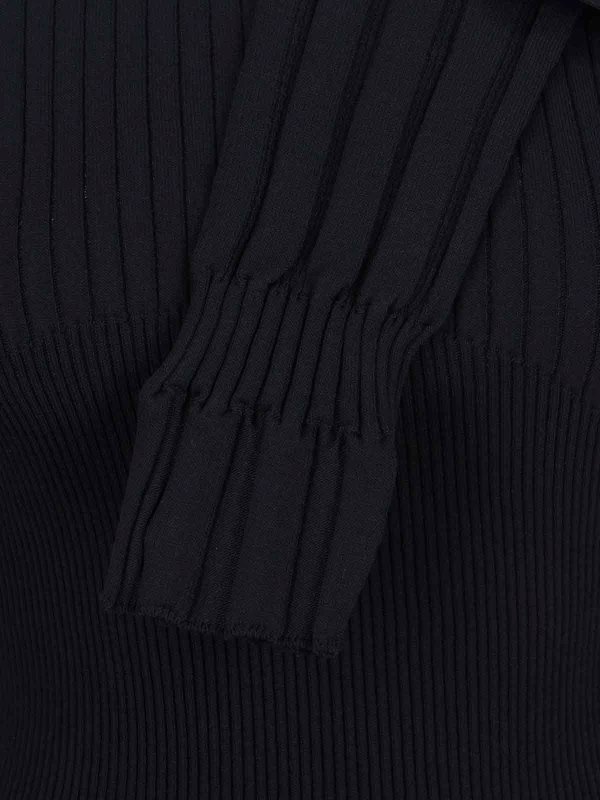 The Best Shops Balmain: Strickpullover mit Rundhalsausschnitt - Rundhalspullover - Schwarz