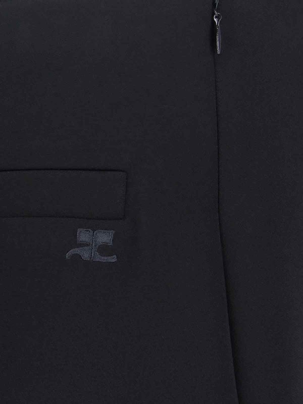 膝丈/ミディスカート - 黒 Replica 
online: Courreges