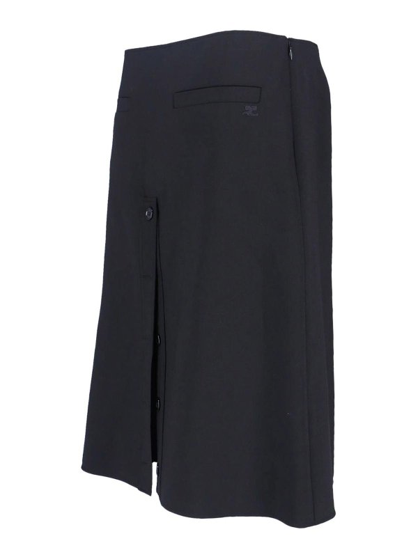 The Best Shops Courreges: ニーレングススカート＆ミディ丈 - 膝丈/ミディスカート - 黒