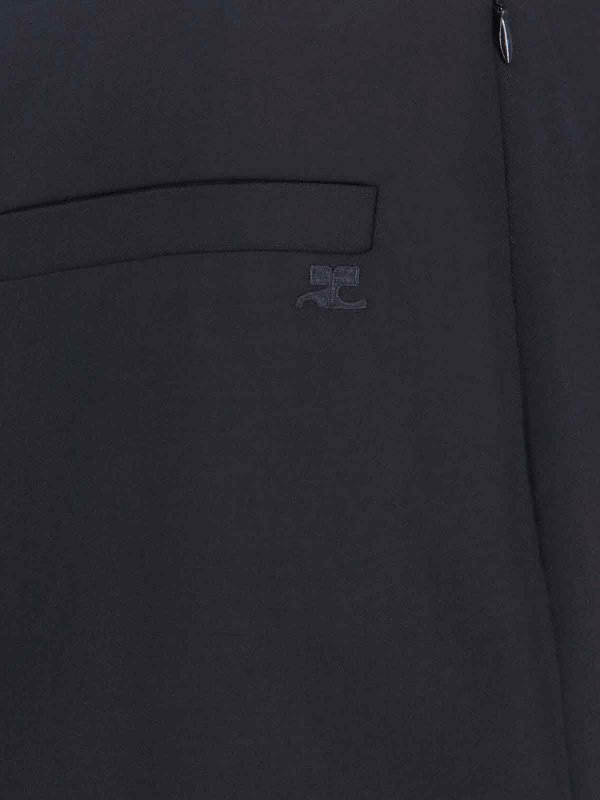 膝丈/ミディスカート - 黒 shop online: Courreges