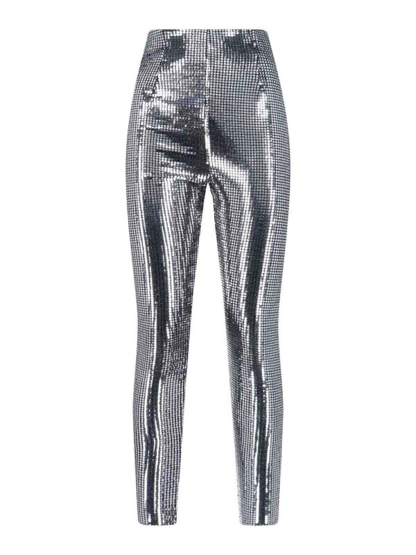 MM6 MAISON MARGIELA: casual trousers - Metallic Sequin Trousers