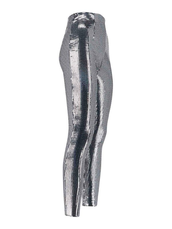 The Best Shops MM6 MAISON MARGIELA: casual trousers - Metallic Sequin Trousers