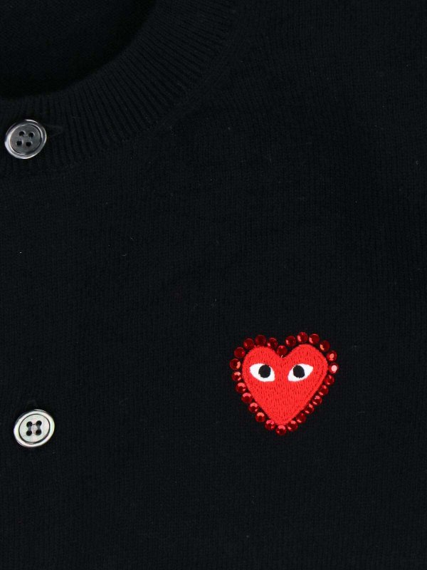 The Best Shops Comme des Garçons Play: カーディガン - カーディガン - 黒