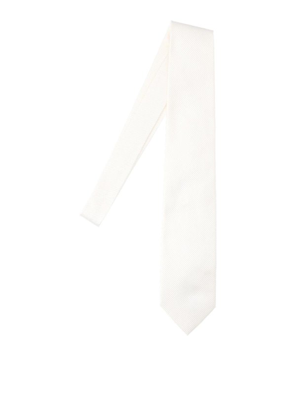 TOM FORD: Corbatas y pajaritas - Corbata - Blanco