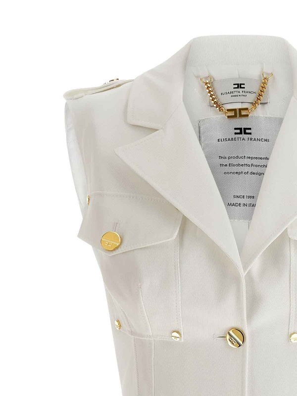 The Best Shops ELISABETTA FRANCHI: ニーレングスドレス - 膝丈ドレス - 白