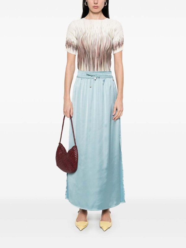 HERNO: Knee length skirts & Midi online - Satin Skirt With Drawstring