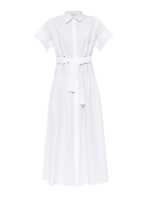 Max Mara: ニーレングスドレス - 膝丈ドレス - 白