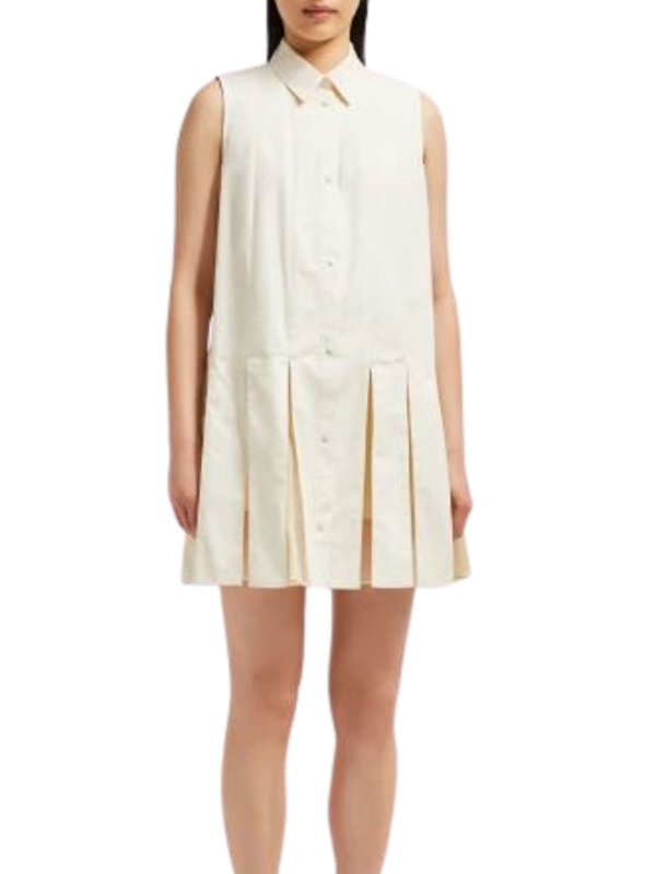 MONCLER: ニーレングスドレス online - 膝丈ドレス - 白