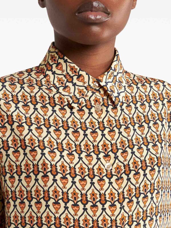 Micro-Patterned Silk Shirt shop online: ETRO