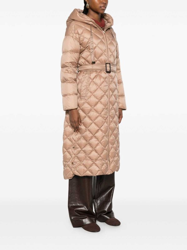 The Best Shops MAX MARA THE CUBE: padded jackets - Long Quilted Down Jacket