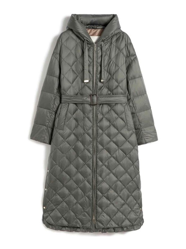 MAX MARA THE CUBE: padded jackets - Long Quilted Down Jacket