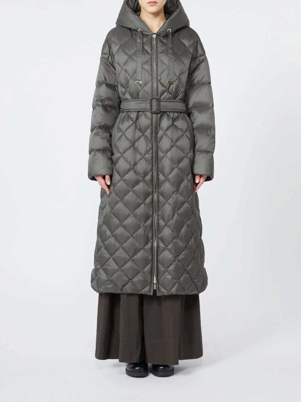 The Best Shops MAX MARA THE CUBE: padded jackets - Long Quilted Down Jacket