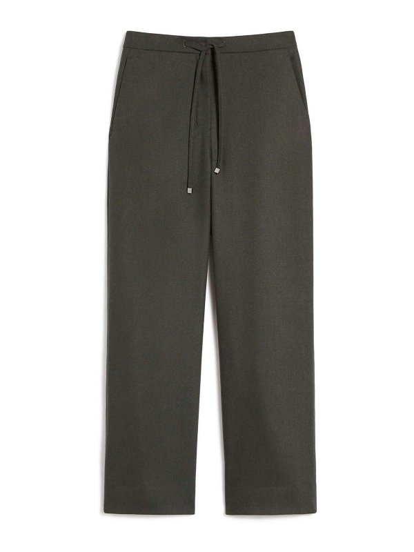 S MAX MARA: スウェットパンツ - トラックスーツ ボトムス - 緑