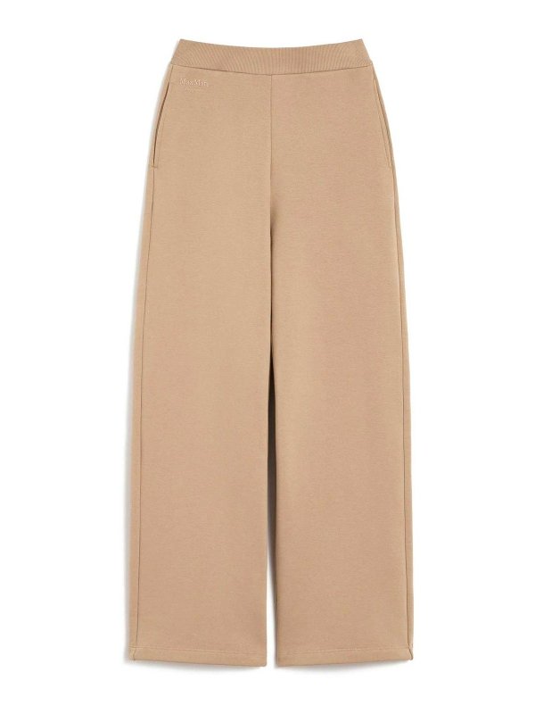 S MAX MARA: カジュアルトラウザー - カジュアルパンツ - ベージュ