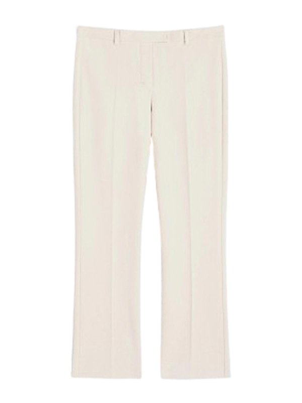 S MAX MARA: カジュアルトラウザー - カジュアルパンツ - 白