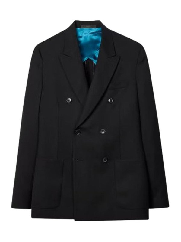 PAUL SMITH: blazers - Double-breasted black jacket