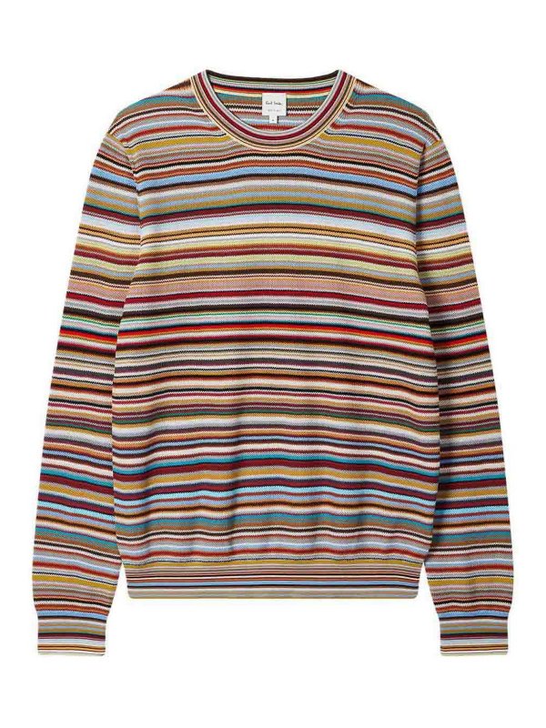 PAUL SMITH: Strickpullover mit Rundhalsausschnitt - Rundhalspullover - Bunt