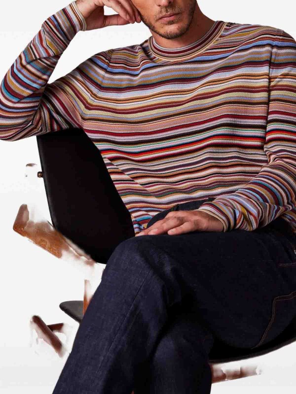 Rundhalspullover - Bunt shop online: PAUL SMITH